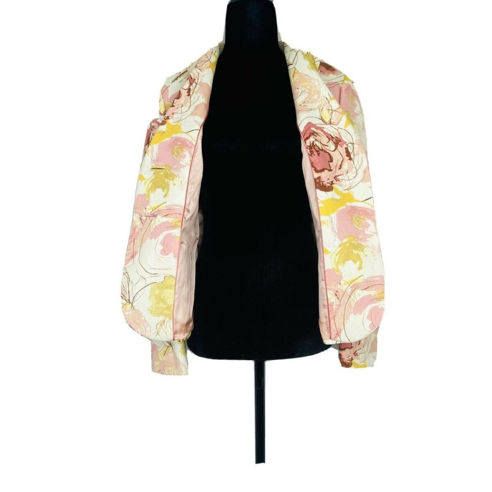 Ann Taylor Floral Cotton & Linen Blend Blazer - Picture 3 of 13